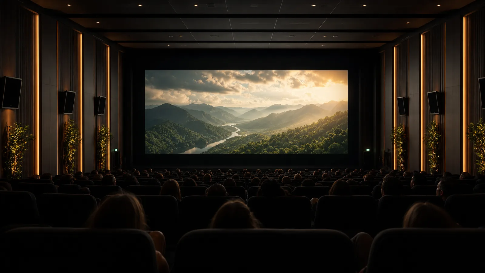 Advertising on a cinema screen